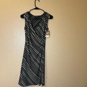 Express Asymmetrical Black and White Dress